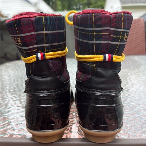 Hilfiger Plaid and Black Duck Boots - Picture 4 of 8